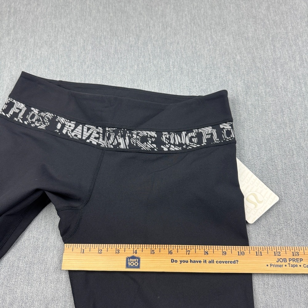 Lululemon Pants Women 10 Black Reversible Groove Crop Wide Leg Fit Yoga Dance - Picture 11 of 14